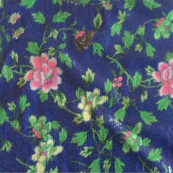 Zara sequin top bright blue and pink size small - Picture 3 of 3